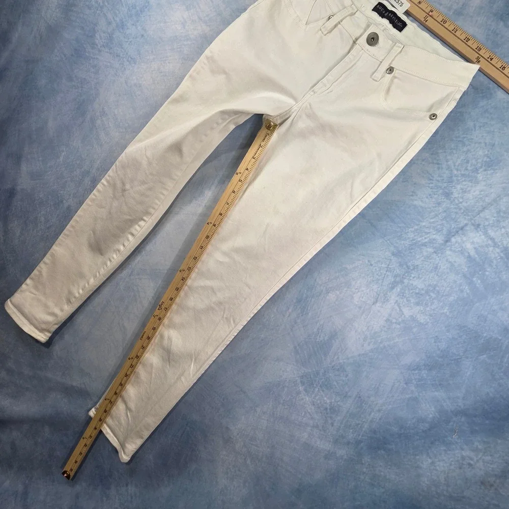Rock & Republic Womens White‎ Skinny Jeans Size 10 Mid Rise Stretch Denim Pants